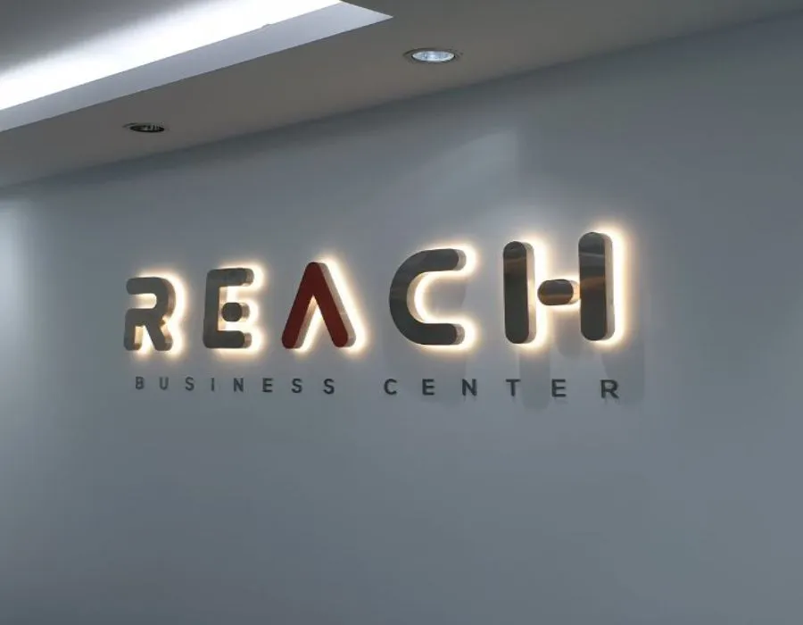 ss mirror finish backlit signage dubai
